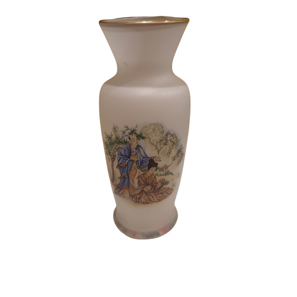 Japan Cream Vase with Gold Accents